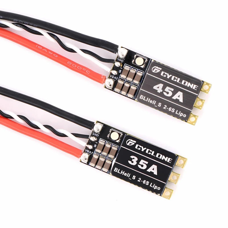 Cyclone 35A 45A BLHeli_S ESC Support 2-6S Power Supply DShot150/300/600 Oneshot125 For RC FPV Quadcopter Airplane Drone Cyclone 35A 45A BLHeli_S ESC Support 2-6S Power Supply DShot150/300/600 Oneshot125 For RC FPV Quadcopter Airplane Drone